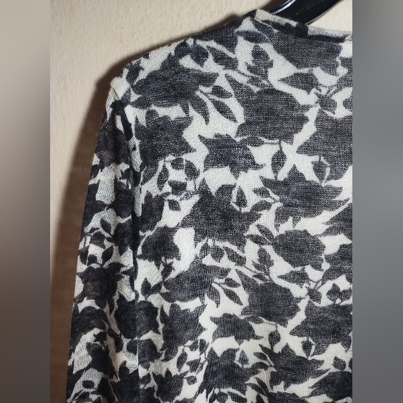 Ali Miles Top Wool Blend Patchwork Floral Mesh Boho Artsy - Picture 10 of 16